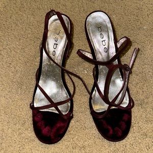 Velvet Burgundy Heels